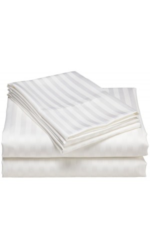 Otel çarşafı Çift kişilik  280x280cm 83 tel çizgili kumaş